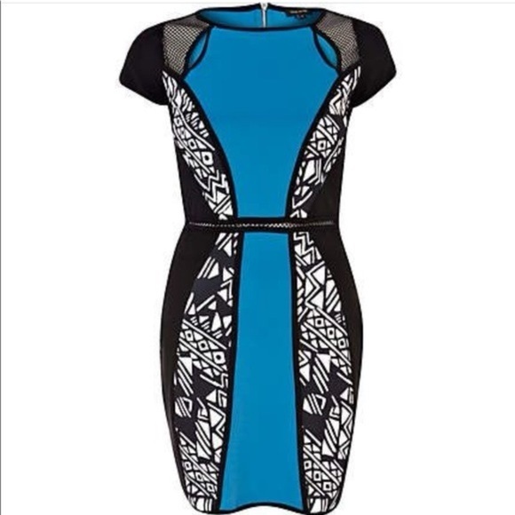 River Island Bodycon Aztec Print - Picture 2 of 9